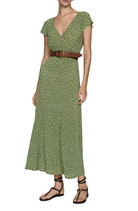 Green floral dress nordstrom best sale