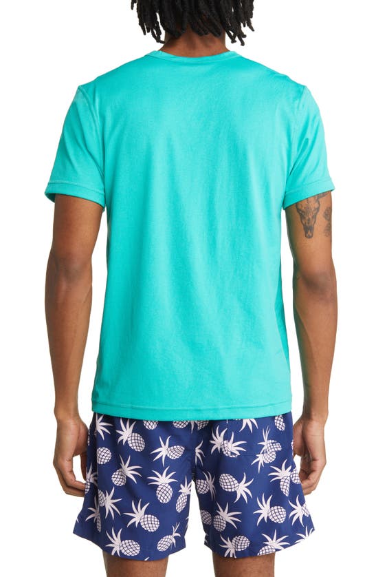 Tom & Teddy Short Sleeve Rash Guard In Spearmint Green