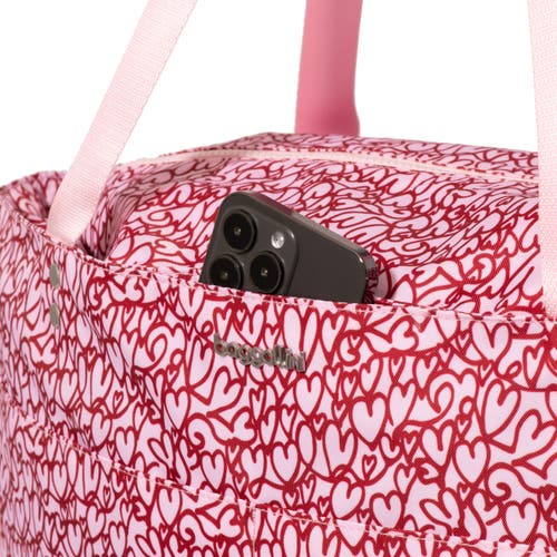 Baggallini Large Carryall Crossbody Tote Bag In Heart Print