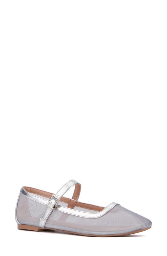 Shop New York And Company Page 2 Mary Jane Ballet Flat In Silver