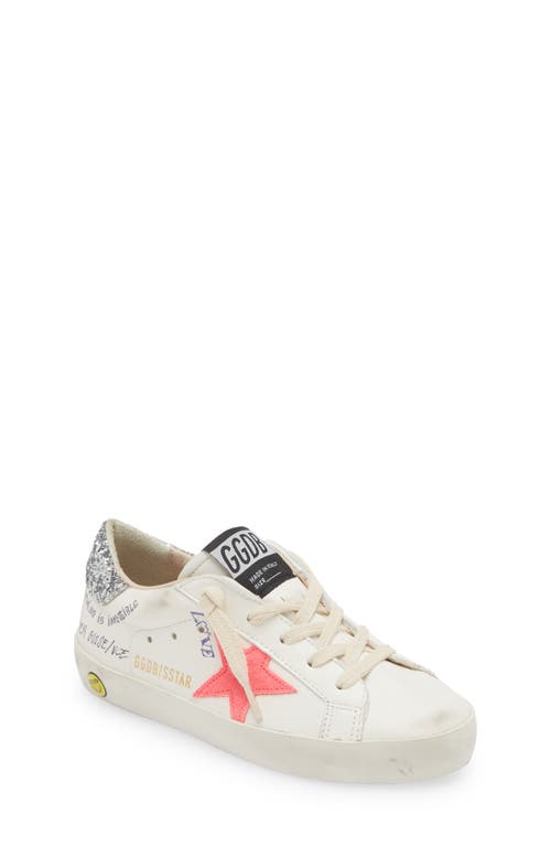 Golden Goose Super-Star Low Top Sneaker White/silver Multi at Nordstrom,