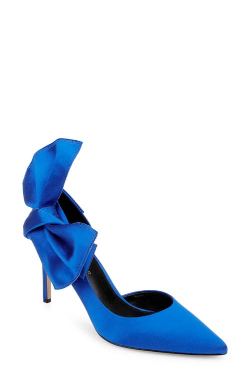 Shop Dee Ocleppo Belmont Half D'orsay Pump In Sapphire Satin