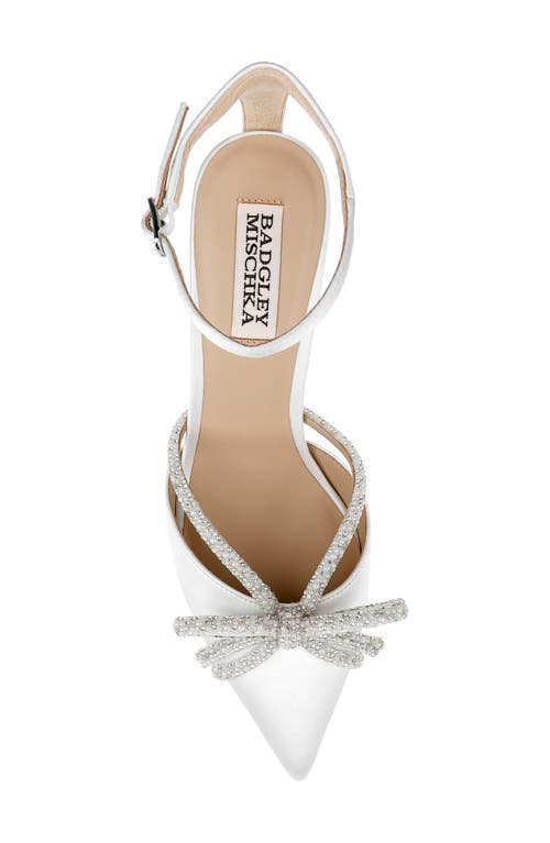 BADGLEY MISCHKA BADGLEY MISCHKA COLLECTION ANN ANKLE STRAP POINTED TOE PUMP