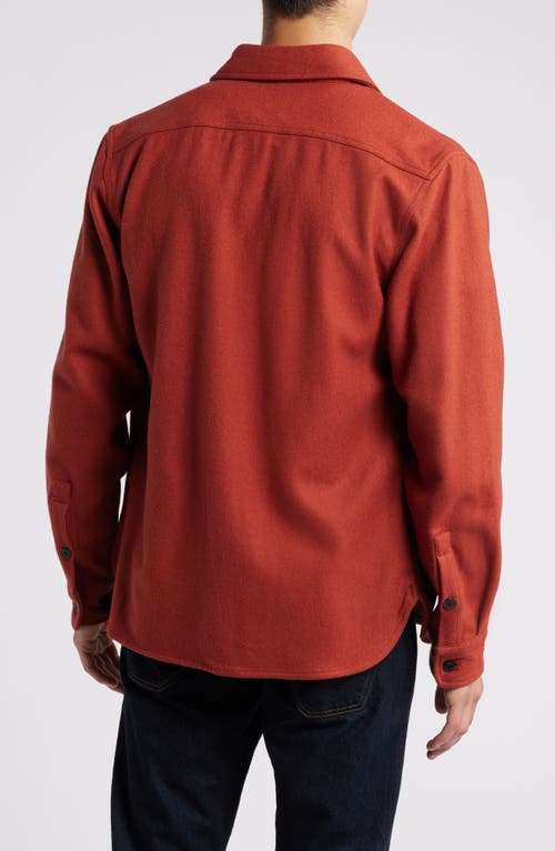 Shop Schott Nyc Cpo Wool Blend Work Shirt In Spice