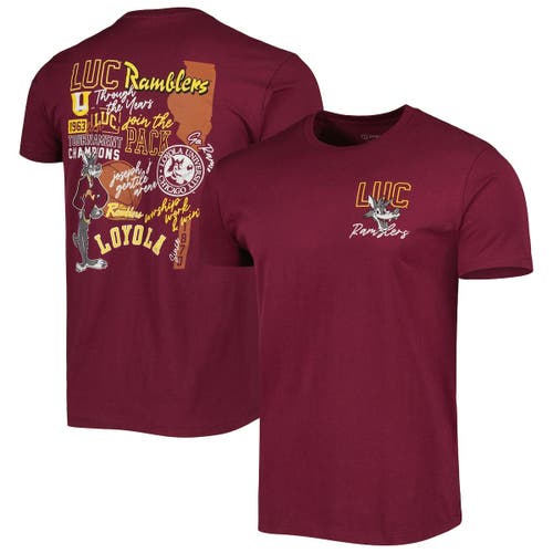 IMAGE ONE Men's Maroon Loyola Chicago Ramblers Through the Years T-Shirt