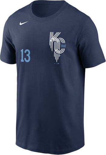 Nike Men's Nike Salvador Perez Navy Kansas City Royals 2022 City Connect  Name & Number T-Shirt