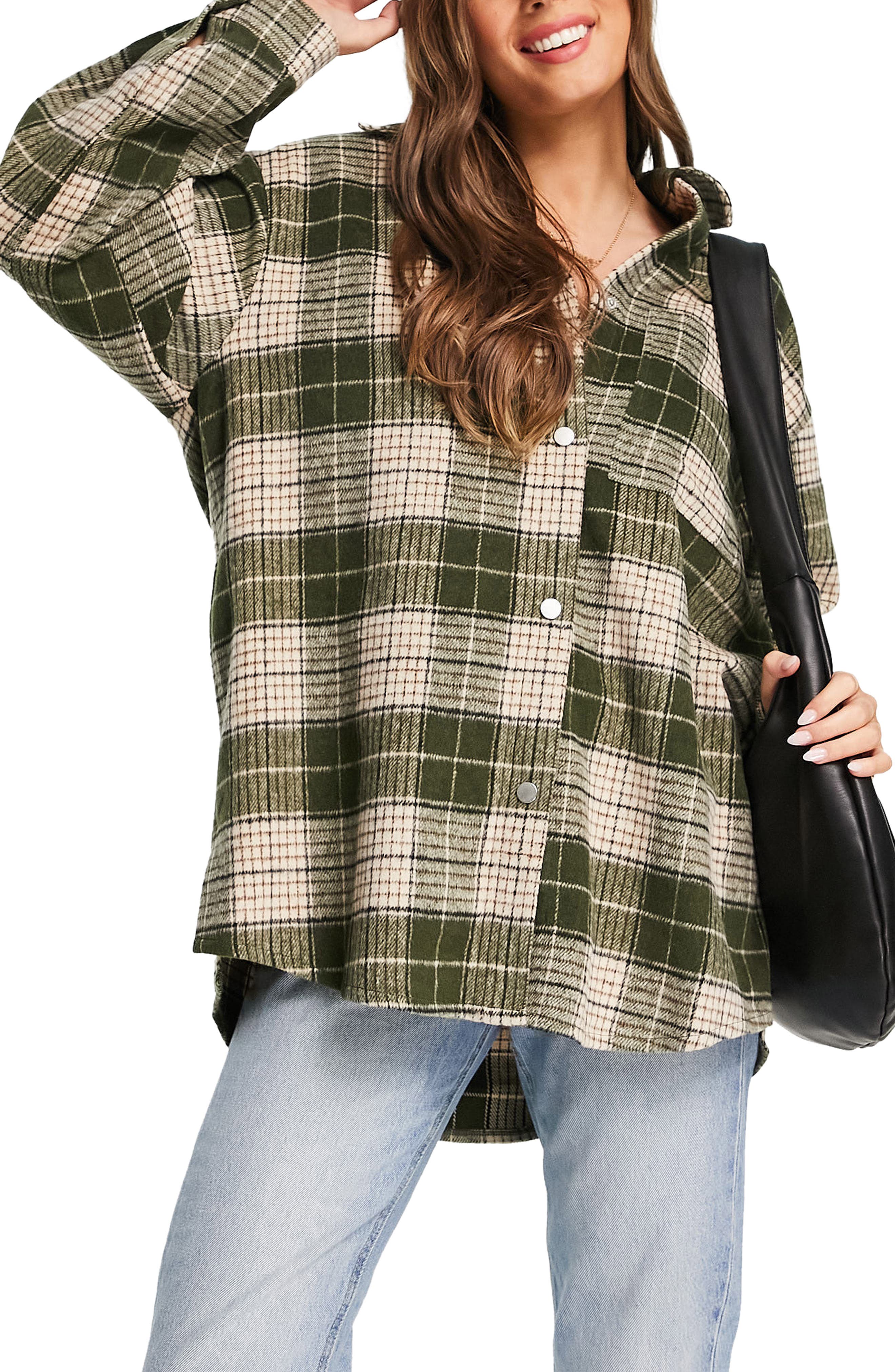 bernardo buffalo plaid lined shacket