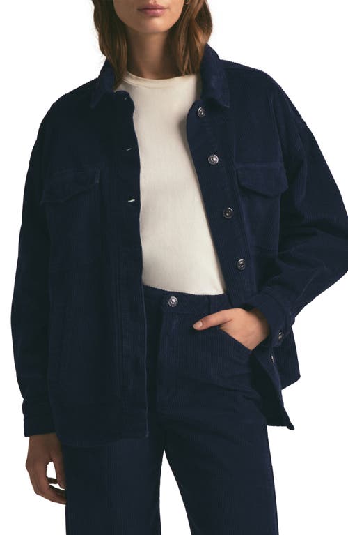 Favorite Daughter The Dad Corduroy Shacket<br> in Navy 