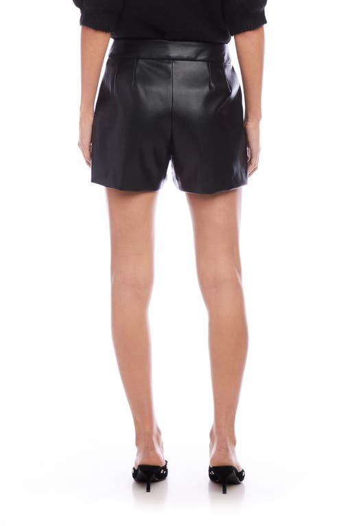 Shop Fifteen Twenty Modern Faux Leather Shorts In Black