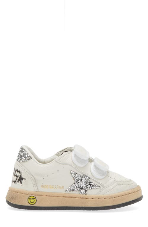 Golden Goose Kids' Ball Star Sneaker In White/silver
