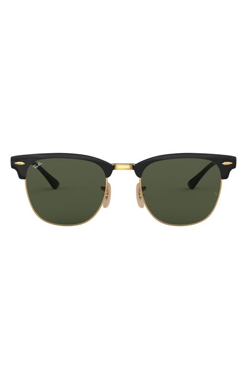 Ray-Ban Clubmaster 51mm Sunglasses in Black Gold at Nordstrom