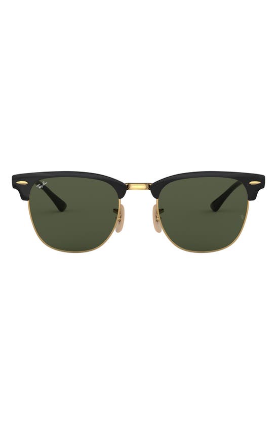 Ray Ban Clubmaster Metal Green Square Unisex Sunglasses Rb3716 187 51 In Multi