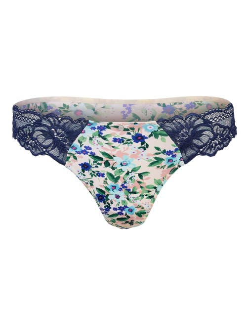 Shop Adore Me Aleena Thong Panties In Floral White