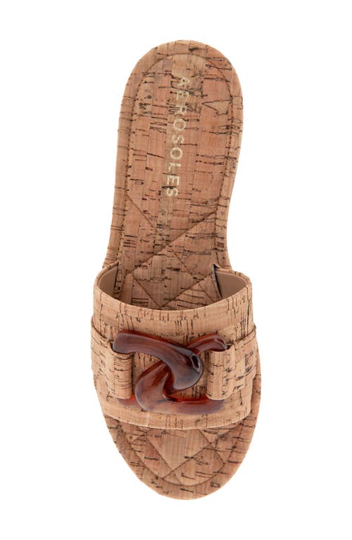 Shop Aerosoles Tortuga Slide Sandal In Cork Combo