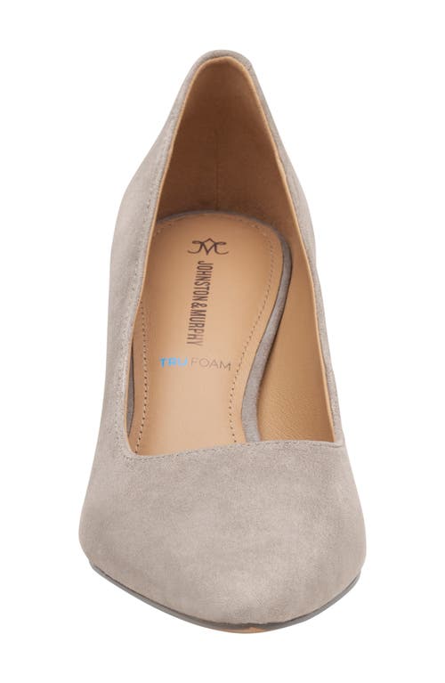 Shop Johnston & Murphy Vicki Block Heel Pump In Taupe Suede