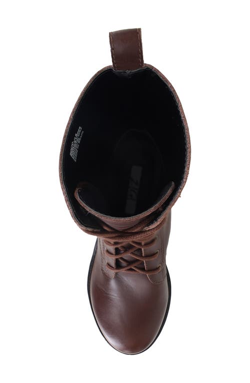Ziginy Rocio Platform Lace-up Boot In Brown