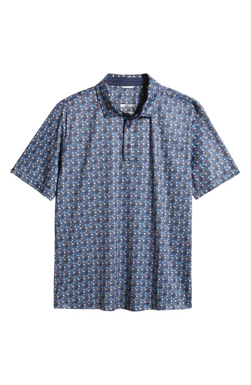 Shop Swannies Joe Tailgate Print Golf Polo In Navy