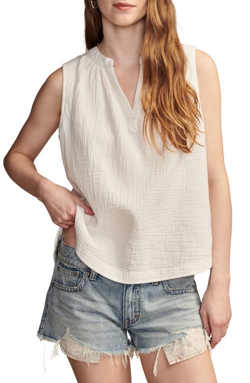 Lucky Brand Popover Gauze Sleeveless Top at Nordstrom,