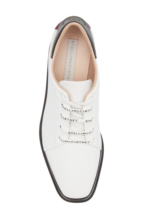 Stella Mccartney Elyse 80mm Sneakers With Non-slip Sole In White/black/plum