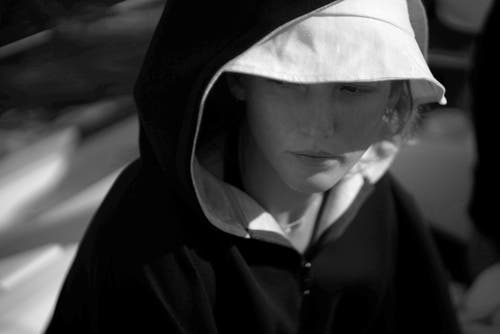 Ansea The Reversible Hoodie In Black/gray