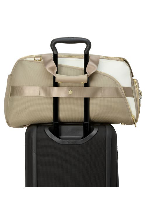 Shop Tumi Golf Duffle Bag In Off White/tan