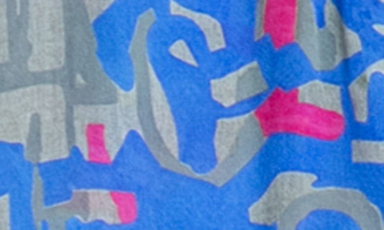 Shop Apny Print Tassel Crossover Long Sleeve Top In Blue Multi