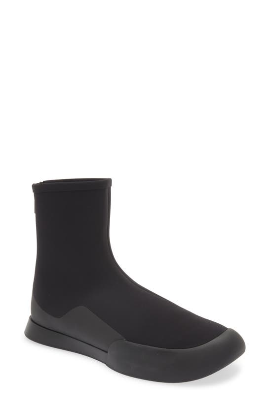 The Row Rubber-trimmed Scuba Ankle Boots In Black | ModeSens