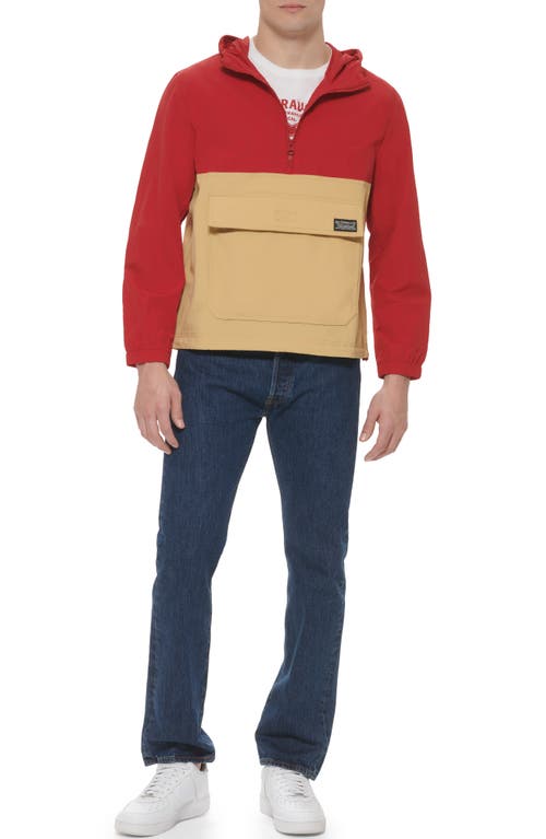 Levi's® Hooded Popover Jacket In Red Brown