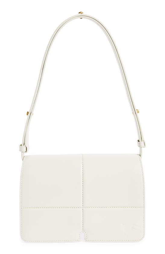 Shop Burberry Snip Leather Crossbody Bag In Almond