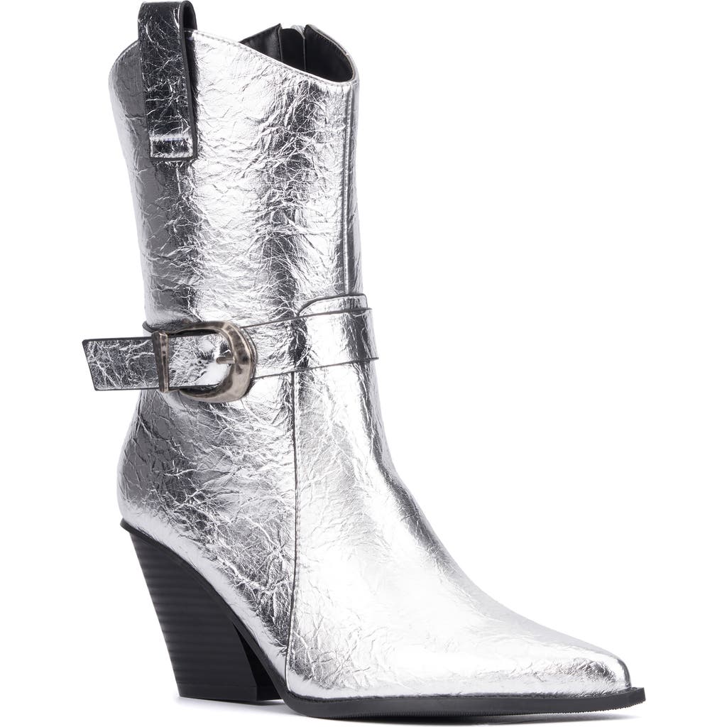 New York And Company Wesley Western Boot In Silver