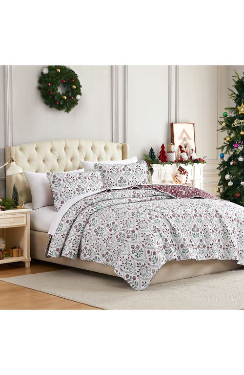 Southshore Fine Linens Holiday Harmony Oversize Quilt Set In Holiday Harmony
