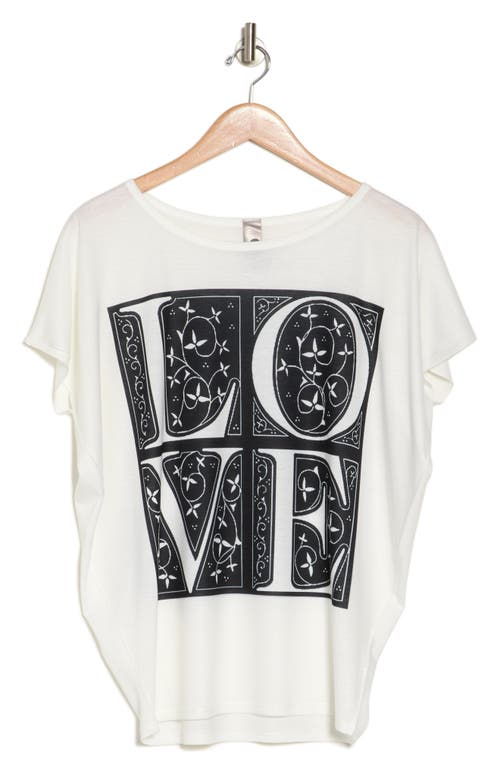 Shop Go Couture Print Dolman Sleeve T-shirt In White/summer Song