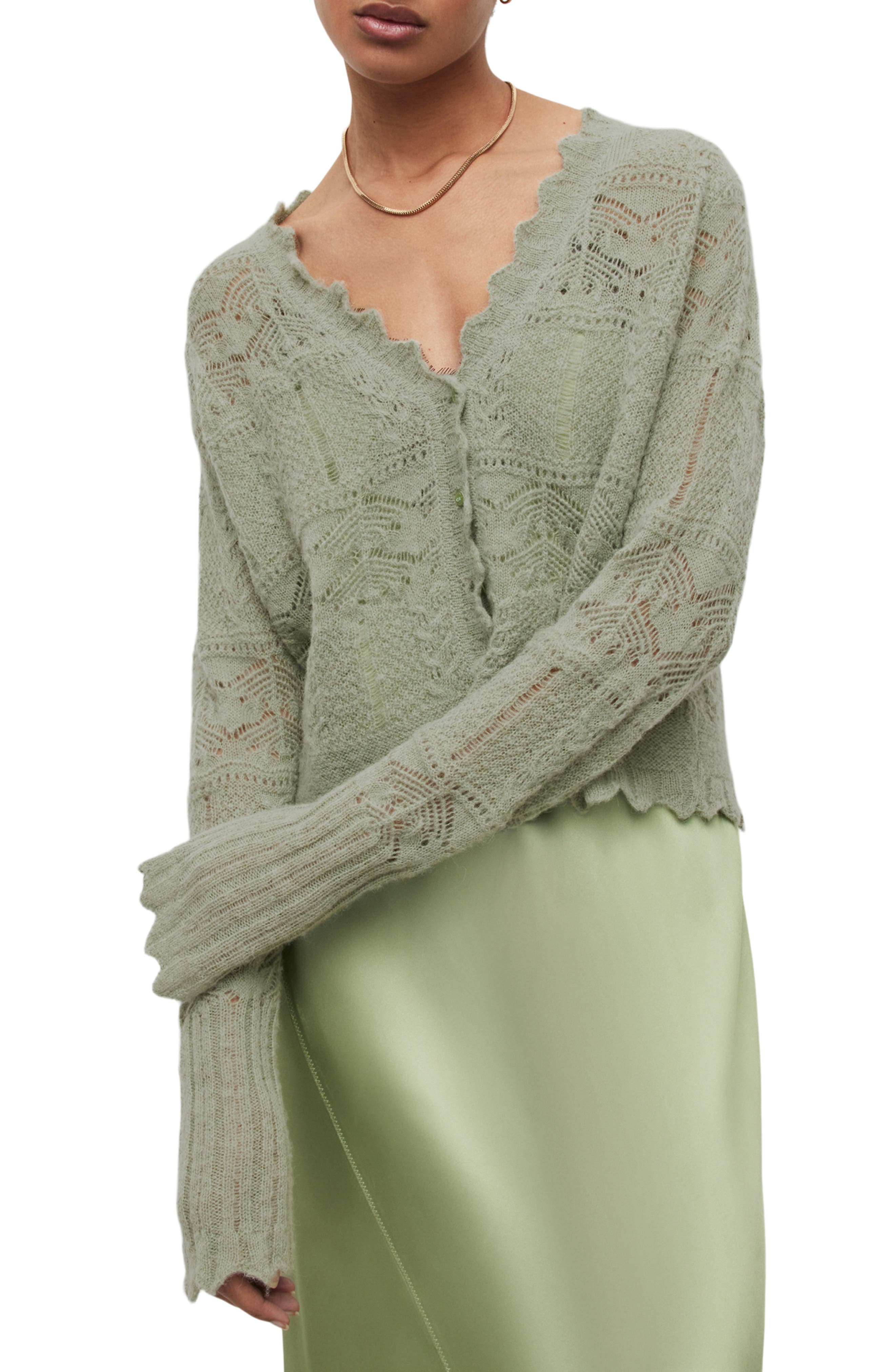 AllSaints Vanessa Cardigan in Violet | Smart Closet