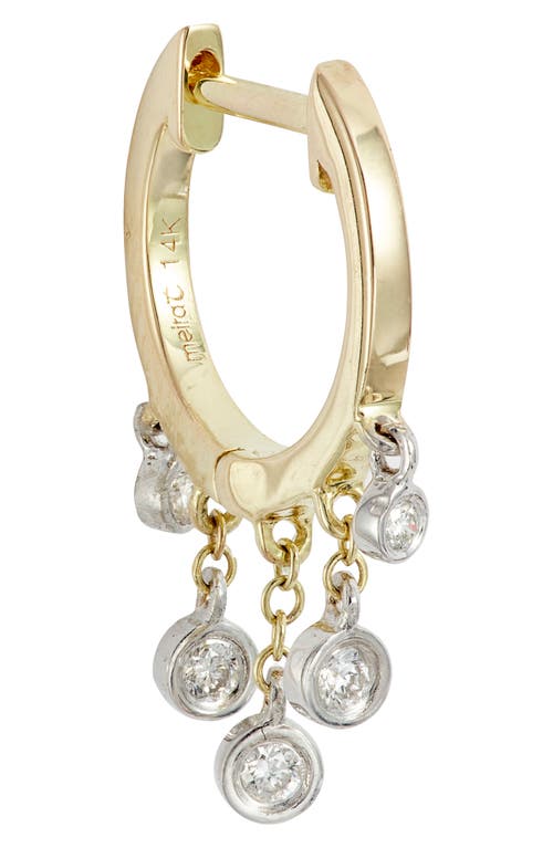 Meira T Diamond Fringe Hoop Earrings In Yellow Gold/diamond