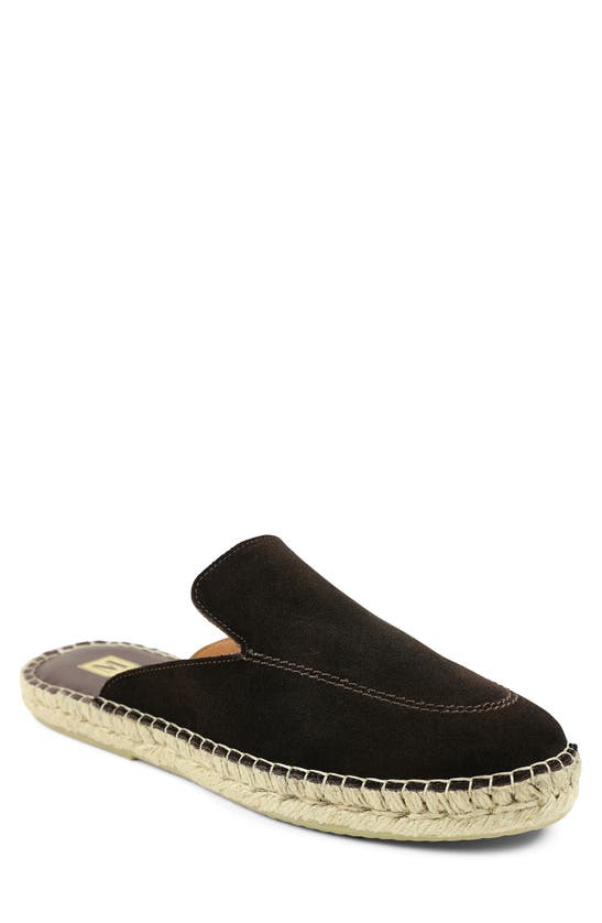 Bruno Magli Estrada Leather Espadrille Mule Sneaker In Dk Brown Suede
