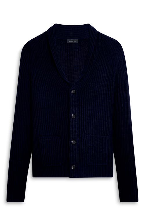 Bugatchi Men's Long-sleeve Wool-blend Cardgian In Navy