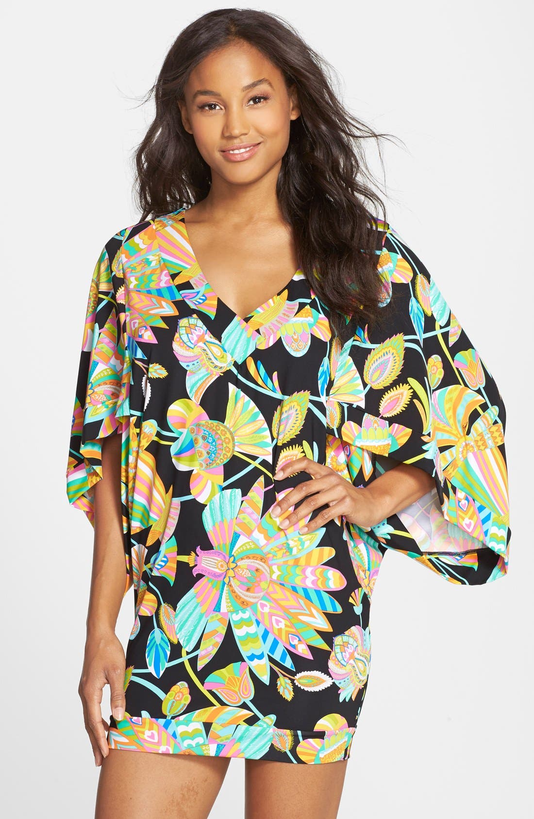 Trina Turk 'Tahitian Floral' Tunic CoverUp Nordstrom
