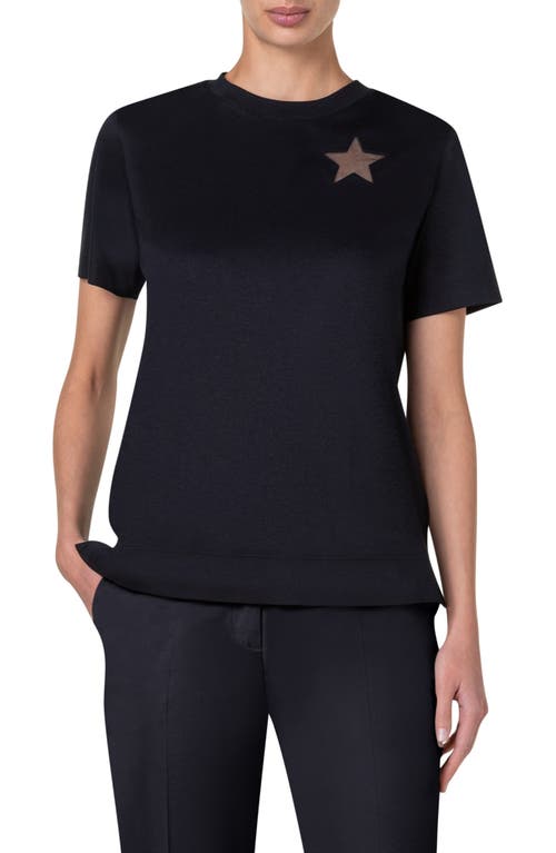 Akris Star Inset T-shirt In Black