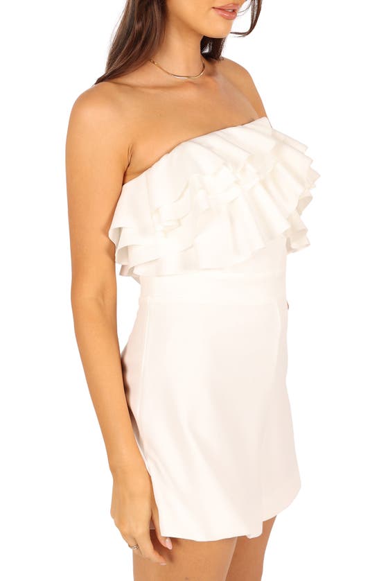 Petal And Pup Petal & Pup Sookie Ruffle Strapless Romper In White