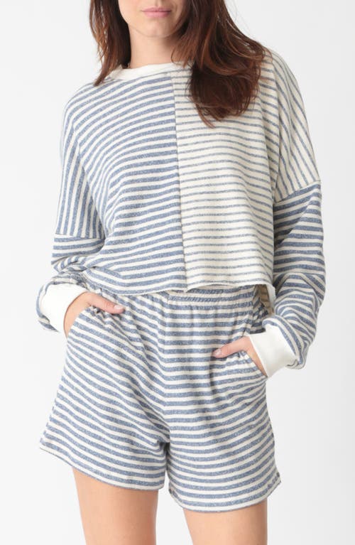Tai Mix Stripe Sweatshirt in Indigo/Ivory