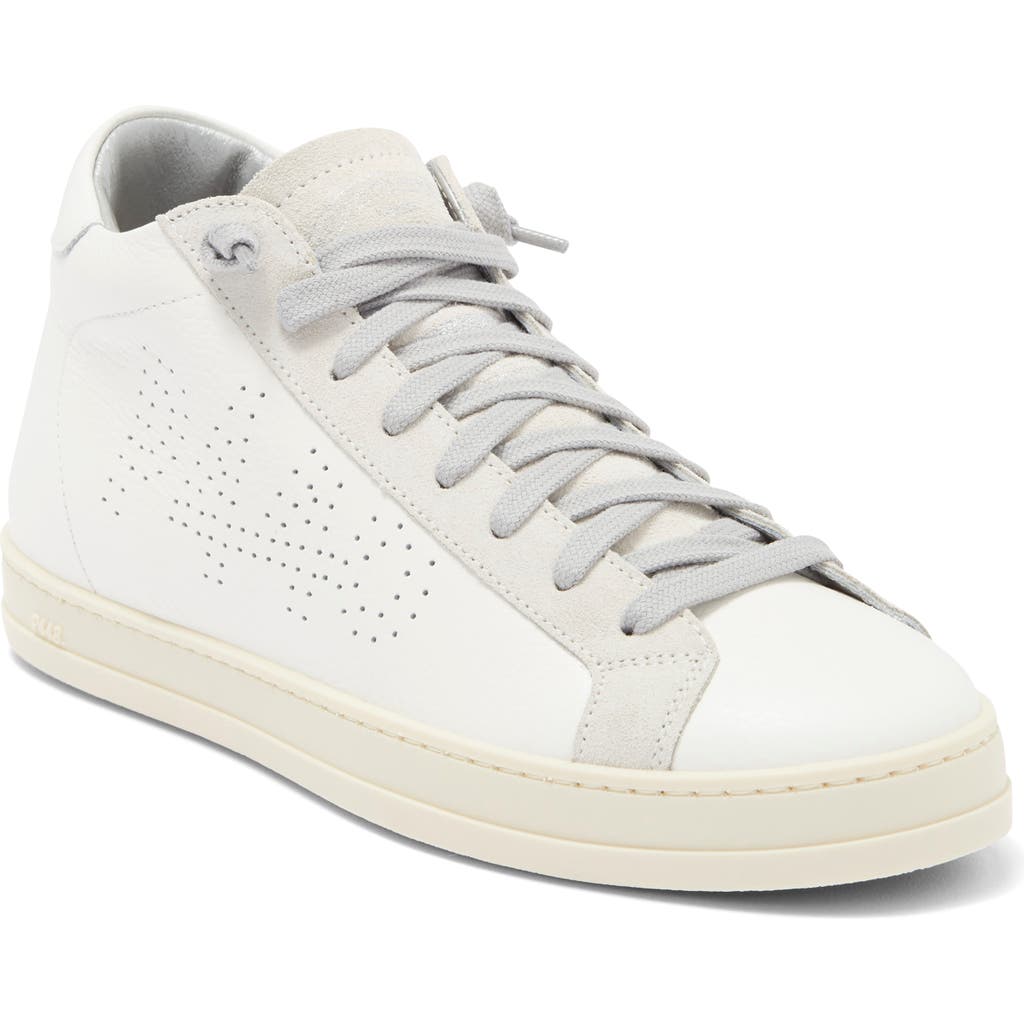 Shop P448 John Mid Top Sneaker In White/bianco