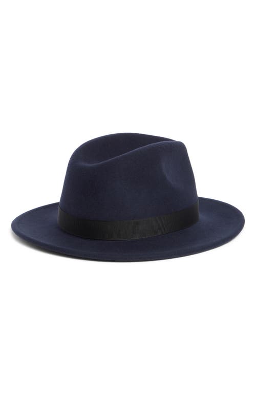 Hickey Freeman Wool Felt Fedora In Navy