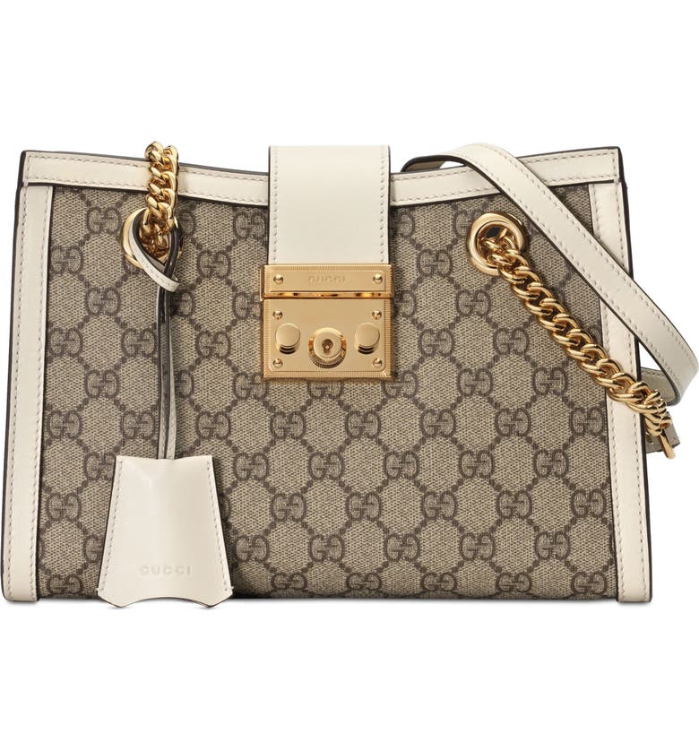 Gucci Small Padlock GG Supreme Canvas & Leather Shoulder Bag | Nordstrom