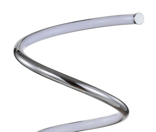 Jonathan Y Scribble Modern Dimmable Metal Integrated Led Table Lamp In Chrome