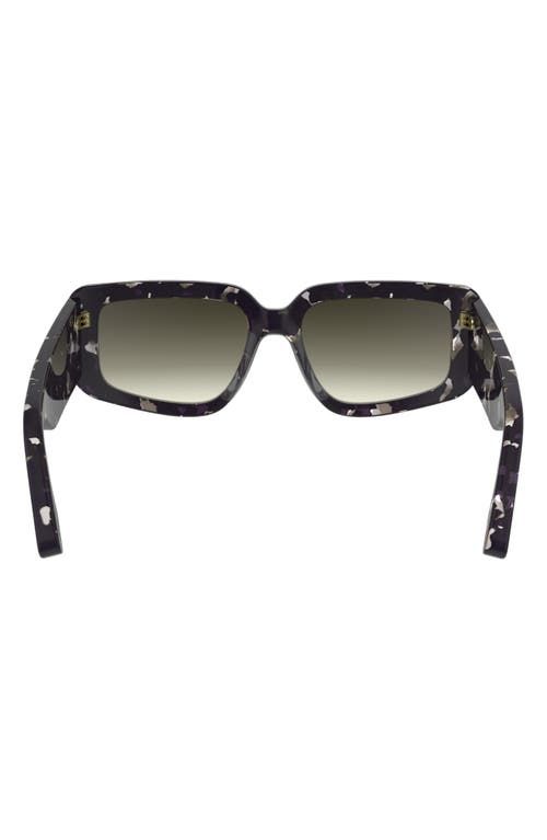 Shop Victoria Beckham Vb Monogram 54mm Modified Rectangular Sunglasses In Black Havana