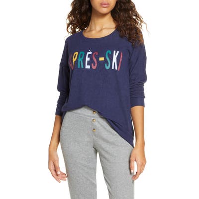 Pj Salvage Apres-Ski Pajama Top, Blue