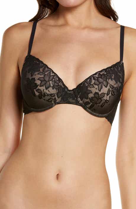 Felina Lace Black Floral Bra Size 34F - $25 - From My Sea Of