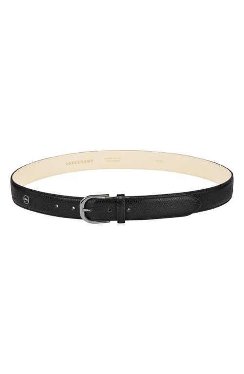 Longchamp Le Pliage Leather Belt in Black at Nordstrom