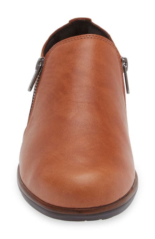 Naot Autan Zip Loafer In Brown Peanut Leather