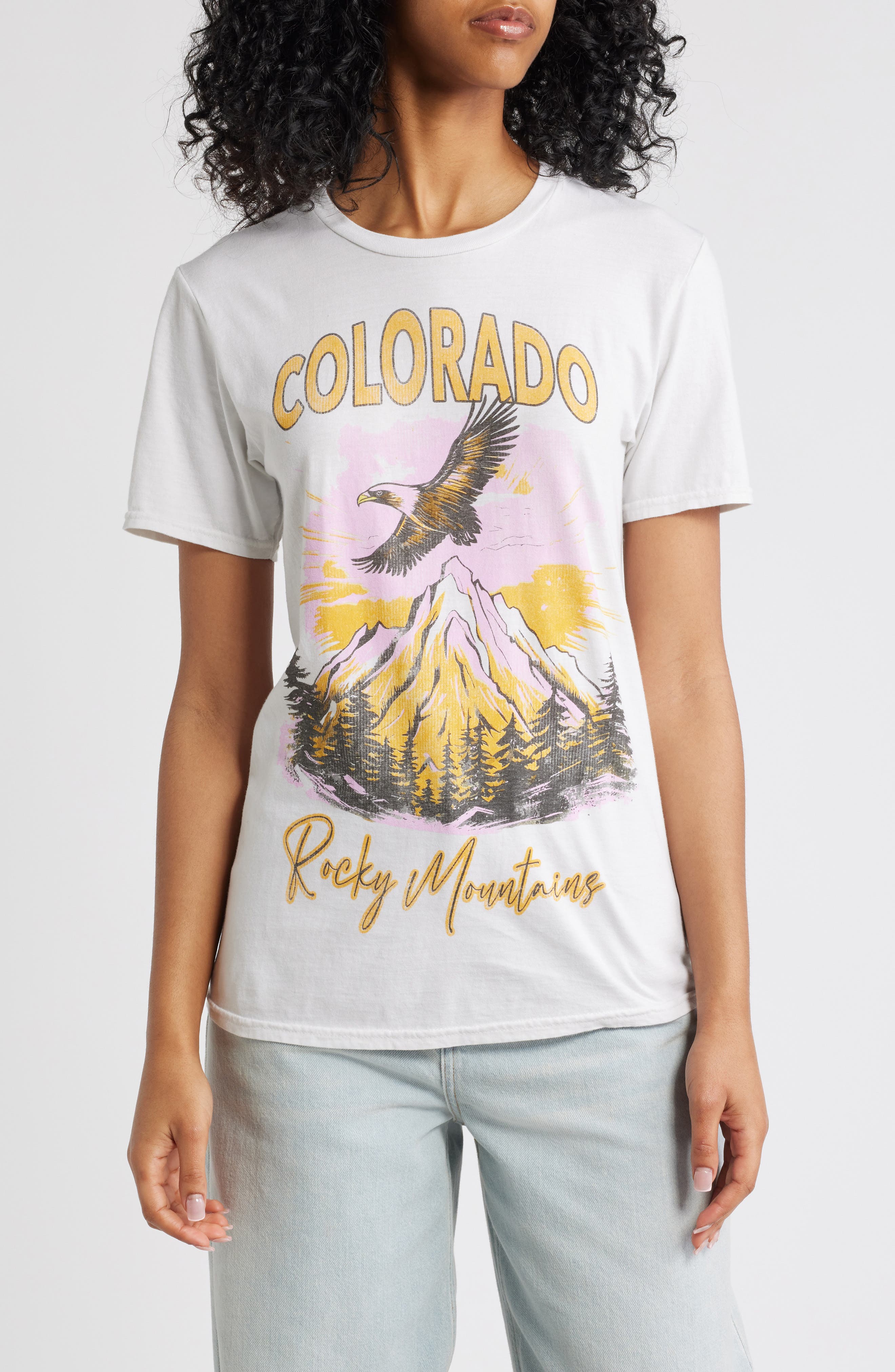 Philcos Colorado Cotton Graphic T-Shirt in Off White 